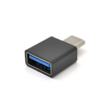 Перехідник USB3.0(AF) OTG => Type-C(M), Black/White, OEM