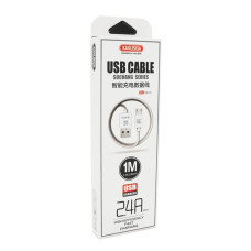 Кабель iKAKU KSC-060 SUCHANG charging data cable series for micro, White, довжина 1м, 2,4А, BOX