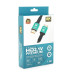 Кабель Merlion HDMI-HDMI 8K Ultra HD (7680x4320P), 1.5m, v2,1, круглий Black, коннектор Blue, Blister-box, Q100
