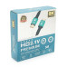 Кабель Merlion HDMI-HDMI 8K Ultra HD (7680x4320P), 5.0m, v2,1, круглий Black, коннектор Blue, Blister-box, Q50