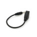 Перехідник USB2.0(F)=> Jack 3.5(M) Stereo, 0,3м, Black, OEM