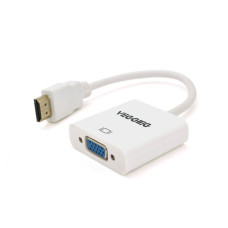 Конвертер VEGGIEG H-V1B HDMI (тато) на VGA (мама) 25cm, White, Пакет