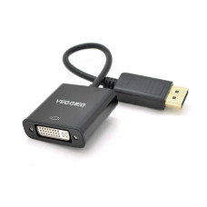 Конвертер VEGGIEG DD-B Display Port (тато) на DVI24 + 5 (мама) 25cm, Black, Пакет
