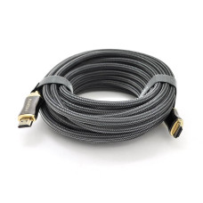 Кабель VEGGIEG HX-5 HDMI-HDMI 2K * 4K, 5m, v2,0, OD-7.0mm, круглий, обплетення, Black, коннектор Black-Gold, Пакет