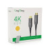 Кабель VEGGIEG HA-20 HDMI-HDMI 4K UHD, 20.0m, v2,0, OD-4.0mm, круглий, Black, коннектор Black-Metal, Box