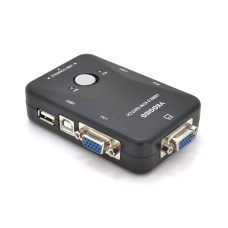 2-портовий KVM свіч VEGGIEG K201, перемикач USB, Grey, Blister-Box