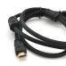 Кабель Ritar PL-HD348 HDMI-HDMI Ultra HD 4K,1080P, 0.8m, v1,4, OD-7.3mm, з фільтром, круглий Black, коннектор Gold, Пакет, Q250