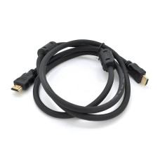 Кабель Ritar PL-HD348 HDMI-HDMI Ultra HD 4K,1080P, 1.0m, v1,4, OD-7.3mm, з фільтром, круглий Black, коннектор Gold, Пакет, Q200
