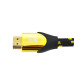 Кабель Ritar PL-HD207 HDMI-HDMI 19 + 1, UltraHD 8K 60HZ, 4K 120HZ, 5.0m, v2,1, OD-6.3mm, з фільтром, в оплетке Black / Gold, коннектор Gold, Blister, Q50