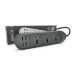 Мережевий фільтр ТВ-Т16mini, 3 розетки + 4 USB, 2 м, перетин 3х0,75мм, 3000W, Black, Box