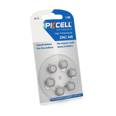 Батарейка повітряно цинкова PKCELL 1.4V ZA13, 6 штук у блістері, ціна за блістер, Q