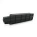 Колодка PiPo PP / SP-4/44 / 16B, 16А, 220-240В, IP44, з заглушкою, із заземленням 4 гнізда, каучук, чорний, Q10