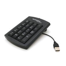 Цифрова клавіатура USB для ноутбука, довжина кабеля 130см (126х93х20 мм) Black, 19к, Blister-box