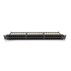 Патч-панель Ritar 48 портiв UTP DUAL кат 5Е 19 "1U НЕ екранована чорна Q10