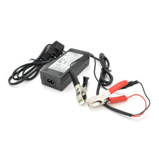 Зарядний пристрій Merlion для акумуляторів LiFePO4 12V(14,6V),4S,3A-36W + крокодили,BOX,Q50