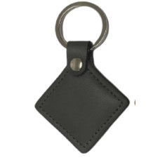 Безконтактний брелок IC MIFARE 13,56 МГц(MF-Leather ) у шкіряному чохлі, колір сірі