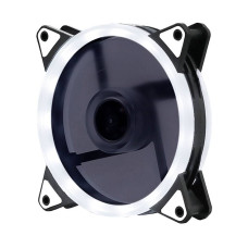 Кулер корпусний 12025 DC sleeve fan 3pin + 4pin - 120*120*25мм, 12V, 1100об/хв, White, двосторонній