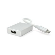 Конвертер Type-C (тато) на HDMI (мама) 10cm, Silver, 4K / 2K, Пакет