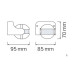 Датчик руху + сутінковий LINEA 1000W 220-240V IP44 180 градусів. 95х85х70мм білий
