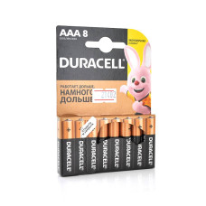 Батарейка лужна DURACELL LR03 (ААА) MN2400, 8шт в блістері, ціна за блістер