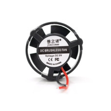 Кулер корпусний JLN2710, 27x27x10mm, 9V/0.08A/0.7W, 2-pin, під пайку, Black, OEM
