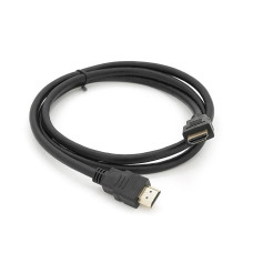 Кабель Merlion HDMI-HDMI HIGH SPEED 1.2m, v1.4, OD-7.5mm, круглий Black, коннектор Black, (Пакет) Q250
