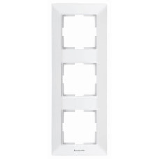 Рамка Panasonic Arkedia Slim потрійна, вертикальна, біла