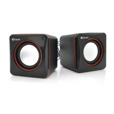 Колонки 2.0Kisonli V400 для ПК і ноутбука, USB + 3.5mm, 2x1,5W, 20Hz- 20KHz, Black, BOX, Q80