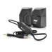 Колонки 2.0 Kisonli S-333 для ПК і ноутбука, USB + 3.5mm, 2x3W, 20Hz- 20KHz, Black, BOX, Q50