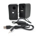 Колонки 2.0 Kisonli KS-06, для ПК і ноутбука, USB + 3.5mm, 2x3W, 20Hz- 20KHz, Black, BOX, Q50