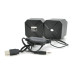 Колонки 2.0 Kisonli KS-02, для ПК і ноутбука, USB + 3.5mm, 2x3W, 20Hz- 20KHz, Black, BOX, Q50