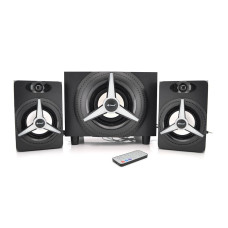 Колонки 2.1 Kisonli TM-7000A, для ПК і ноутбука, живлення 220V + jack 3.5mm, 15W+2x5W, 20Hz- 20KHz, з сабвуфером, bluetooth, Black, BOX, Q6