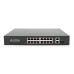 POE комутатор Merlion 16 POE 10/100 + 1 Single Fiber Tx 1310nm 20km + 2 RJ45 10/100/1000+ вбудований блок живлення 52V 4.8A