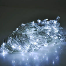 Гірлянда 500LED (Водоспад) White, 8 режимів, 3*2метра, прозора ізоляція, BOX