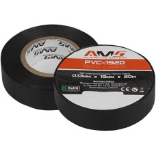 Ізолент AMS PVC-1920 матовий 0.13x19; 20м чорна ПВХ (0+80 ℃) ціна за 1 шт