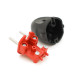 Вилка без заземлення 6А 250V A113B, Black Q50