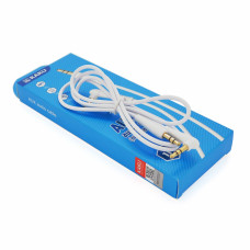 КабельiKAKU KSC-521 MEILE AUX Audio DC3.5 тато-тато 1.0м, GOLD Stereo Jack, (круглий) White cable, Box