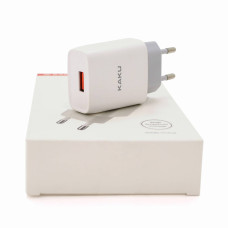 СЗУ AC100-240V iKAKU KSC-215 NATU, 1xUSB, 5V/2.1A, White, Box