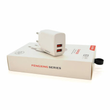 СЗУ AC100-240V iKAKU KSC-179 FENGXING, 2xUSB, 2.4A, White, Box