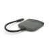 Хаб Type-C(тато) пластиковий, HDMI(мама)+USB3.0(мама)+PD(мама), 23cm, Black