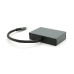 Хаб Type-C(папа) алюмінієвий, HDMI(мама)+VGA(мама), 23cm, Silver