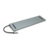 Хаб-конвертор 12 в 1 Type-C (тато) на Type-C(мама)+2*USB2.0(мама)+USB3.0(мама)+2*HDMI(мама)+VGA(мама)+SD/TF+RJ45+ jack3.5 (мама)+PD, 10cm, Silver, Box
