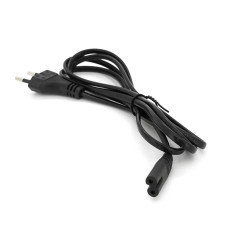 Кабель живлення 1.8m, 0.75mm, PC-184/2 CEE7/16-C7-1CM8155 2 pin (для побутової техніки), Black, OEM, МЕДЬ!!!