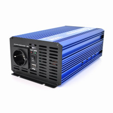 Інвертор напруги Carspa-SINUS P1000-242(1000Вт), 12/220V, 1xShuko, 1USB, клеми, Box Q4