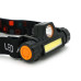Налобний ліхтарик CATA CT-9120,1 led 3W, 1 Led Cob, 2 режими, корпус-пластик, водостійкий, ip44, магніт, живлення АКБ вбудований, USB micro кабель, 6400K, BOX