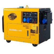 Генератор дизельний KDK7500SCA, 1-фазний 230V, 50Hz, 6.9kVA/5.5kW, бак 14,5 л, витрата 1,65 л/год, пуск: стартер (без АКБ), 850x550x720 мм, 160 кг