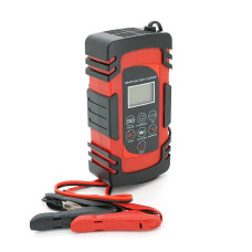 Автоматичне ЗУ для акумулятора DEMUDA 12V/24V (MF,WET,AGM,GEL), AC110/220V, DC:14,8В/29,6В, Струм заряду 12V/6A, 24V/4A, LCD, крокодили