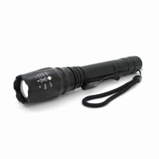 Ліхтар ручний Watton WT-241, 1LED Cree Q5, 3W, 5 режимів, ZOOM, 2х18650/2800mah, Black, IP44, СЗУ+АЗУ, 222х34х25мм, BOX