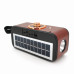 Радіо з ліхтариком NS-S270-S, FM/AM/SW радіо+Solar, Входи: TFcard, USB, Wireless speaker, Bluetooth, Red, Box