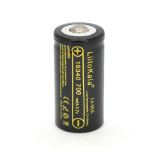 Акумулятор 16340/CR123 Li-Ion LiitoKala Lii-16A, 700mah, 3.7V (2.5-4.2V), Black